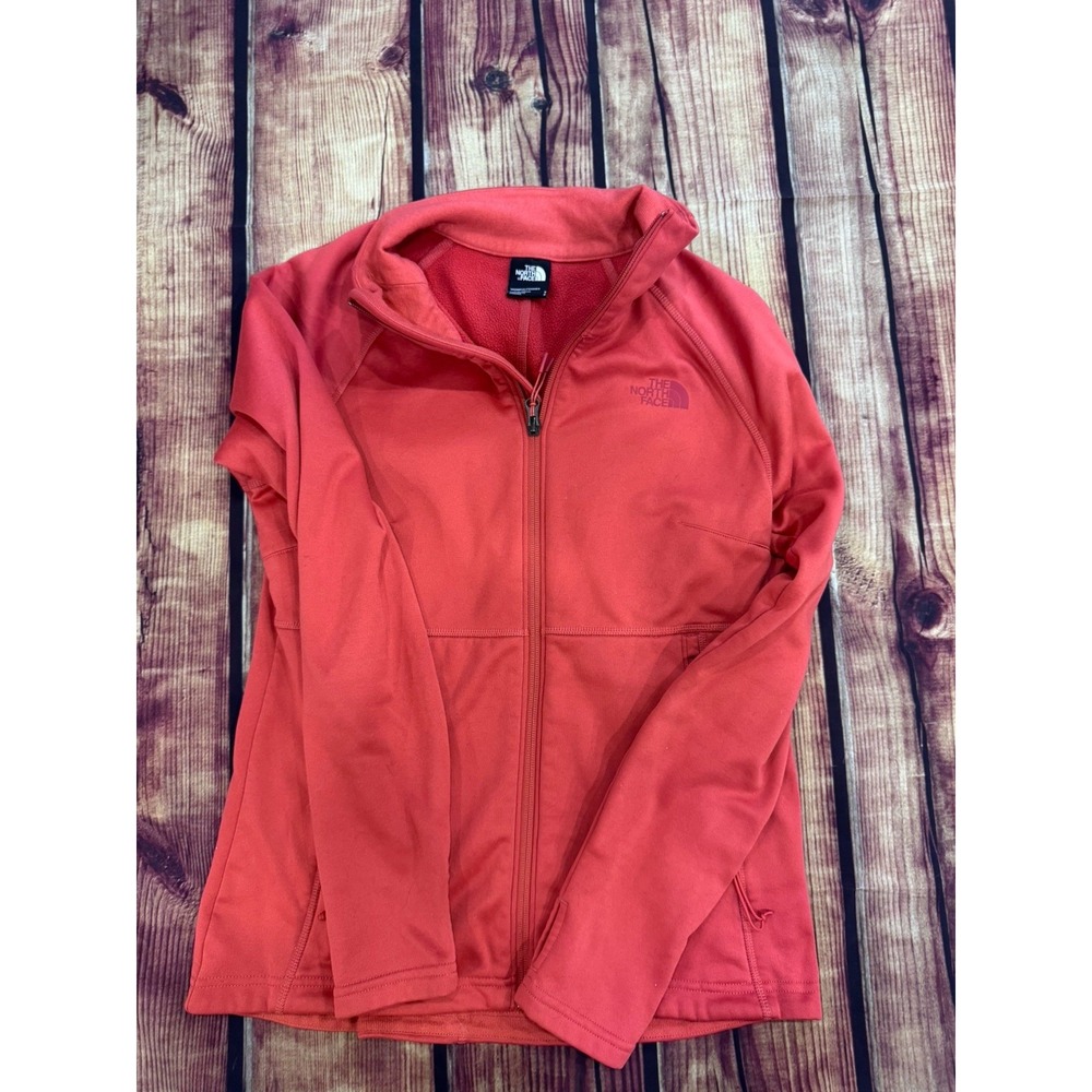 The North Face Women's S Red Full-Zip Fleece Jacket w/ Pockets Polyester